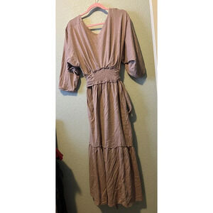 Free People Garcia MIDI Dress Purple Size Medium